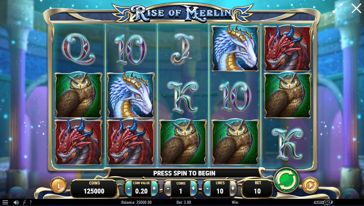 Rise of Merlin mystical symbols and playgrid